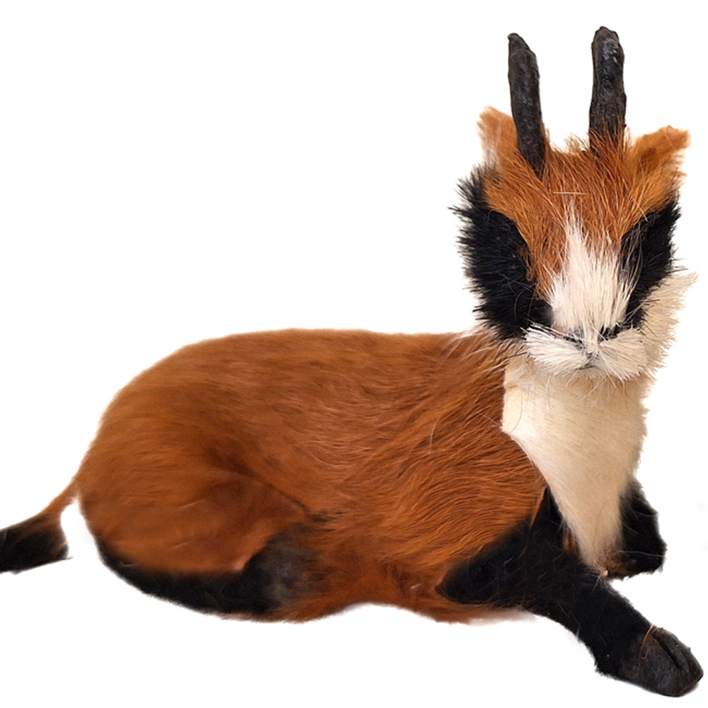 Ziegen braun liegend - 11cm lang