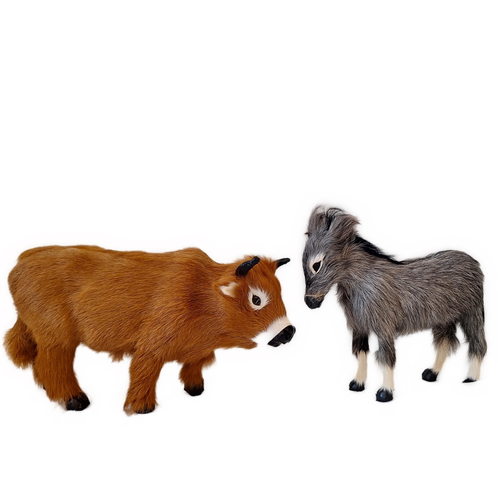 Ochse und Esel - beide stehend