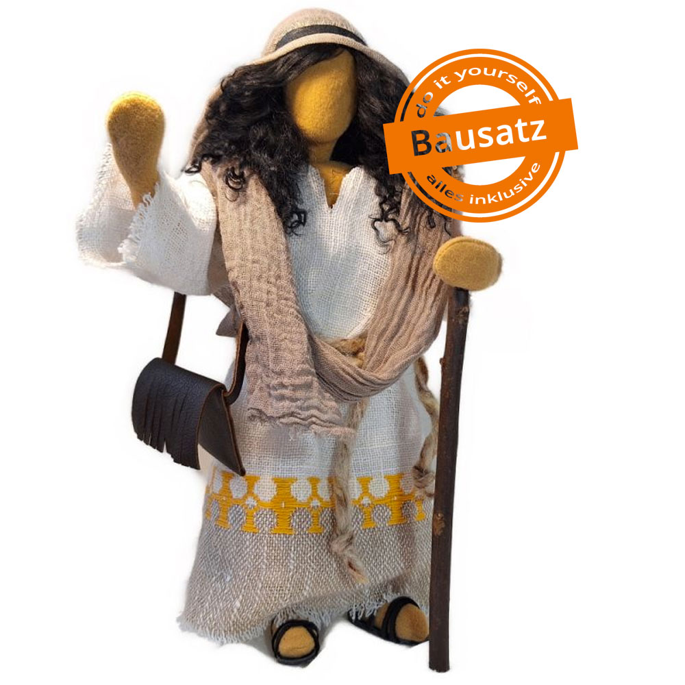 Jesus im besonderen Kleid   Kleidung   Sandalen   Tasche